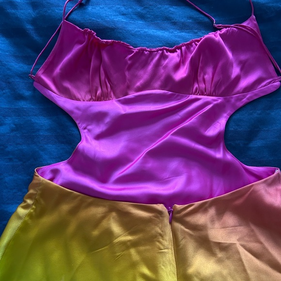 Retrofete Pink and Orange Gradient Mini Dress - Picture 14 of 16